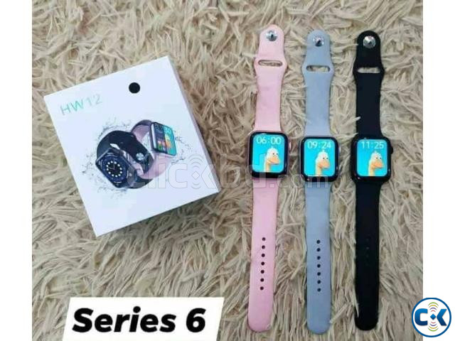 HW12 Smart watch Waterproof Side Button working large image 2