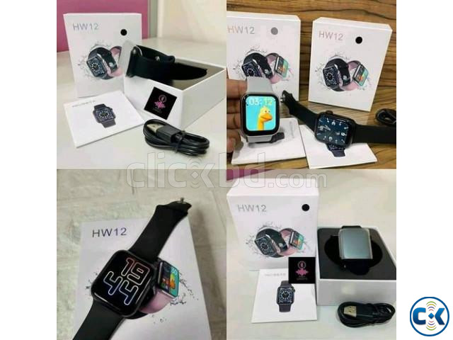 HW12 Smart watch Waterproof Side Button working large image 4