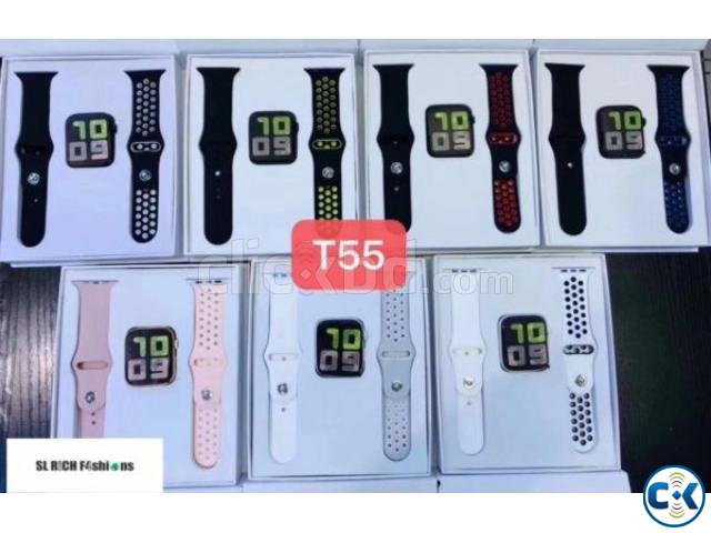 T55 Smart Watch Dual Belt Full Touch Calling Option large image 1