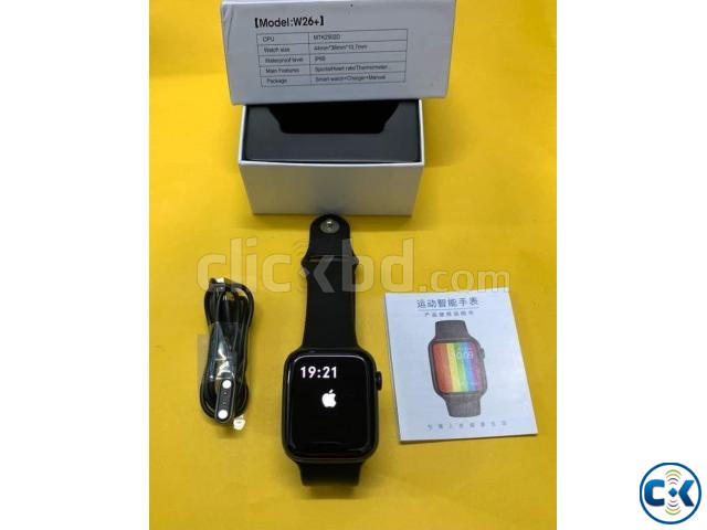 W26 Plus Smart Watch With Apple Logo large image 1
