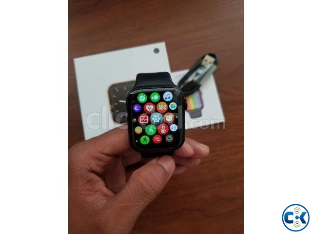 W26 Plus Smart Watch With Apple Logo large image 2