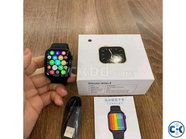 W26 Plus Smart Watch With Apple Logo large image 4