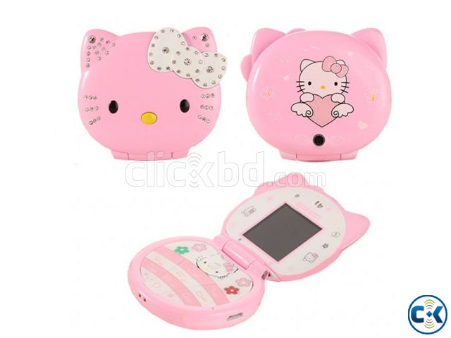 Hello Kitty K688 Mini Folding Mobile Phone large image 0