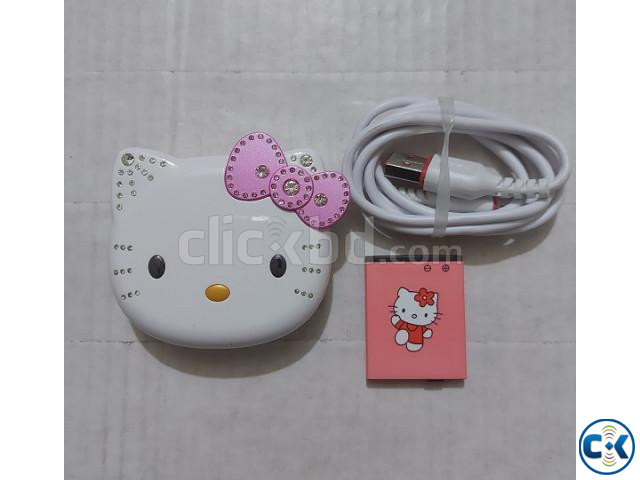 Hello Kitty K688 Mini Folding Mobile Phone large image 1