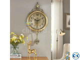 European Style Pendulum Metal Wall Clock