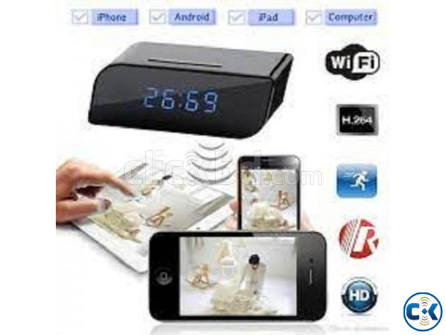 Table Clock Wifi IP mini Camera large image 0