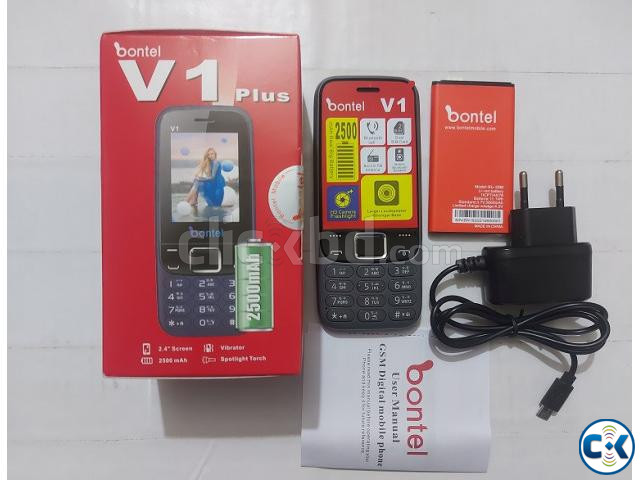 Bontel V1 Plus 2500mAh Battery Feature Phone - NEW large image 0