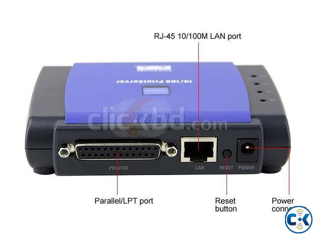 LINKSYS PPSX1 EtherFast 10 100 Print Server RJ45 LPT used. large image 0