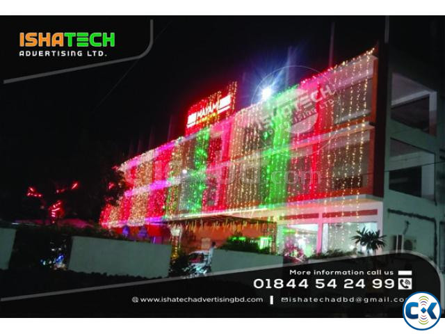 Outdoor Building Wall Led Light Led Lights Red Green War large image 0