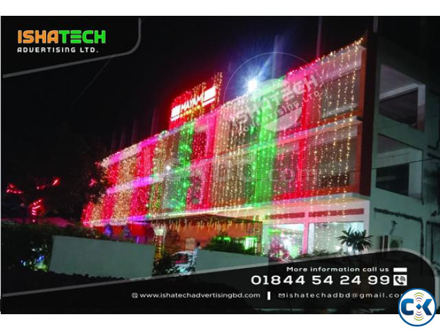 Outdoor Building Wall Led Light Led Lights Red Green War large image 2