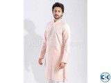 Soft Pink Thread Handwork Regular Fit Panjabi