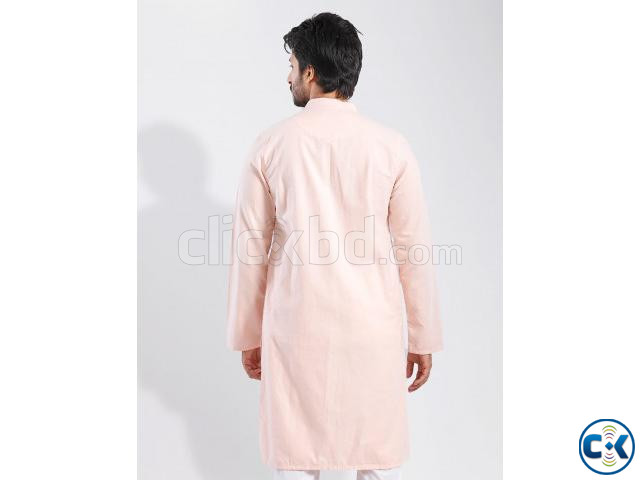 Soft Pink Thread Handwork Regular Fit Panjabi large image 2