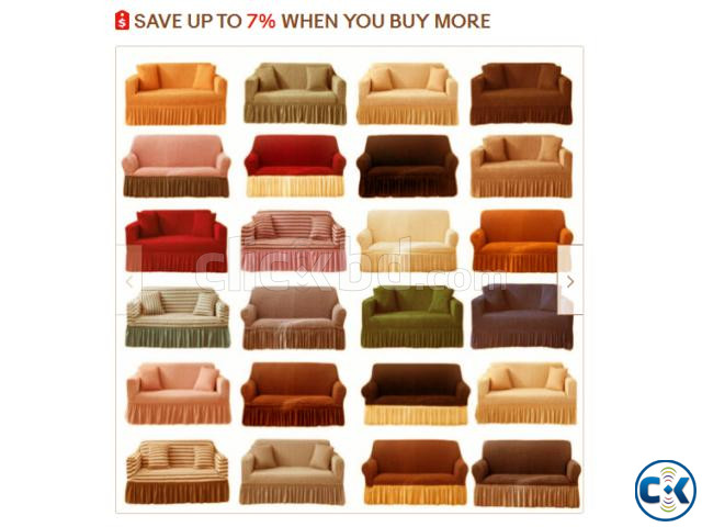 Turkey Solid Color Sofa Cover stretchable Spandex Cover large image 3