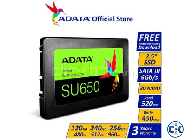 Adata Genuine SU650 240GB SSD Harddrive 2.5  large image 0
