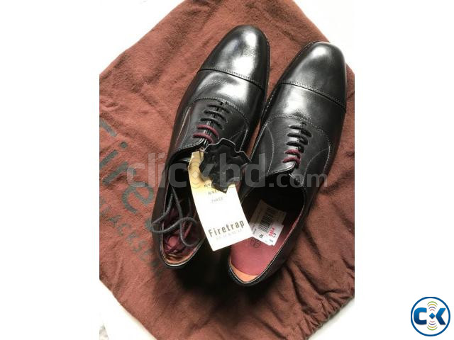 Firetrap Men s Blackseal Leather Shoes - Black New  large image 2