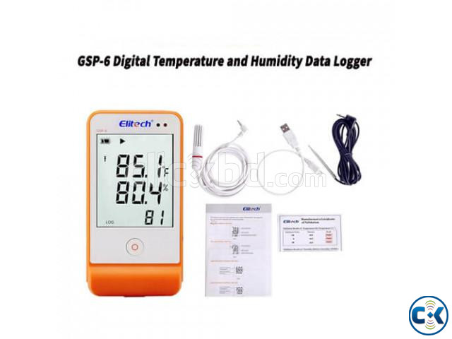 Elitech Temperature and Humidity Data Logger GSP-6 large image 1