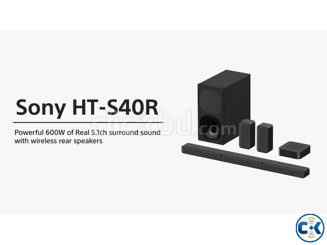 Sony HT-S40R Real 5.1ch Dolby Audio Soundbar for TV large image 2