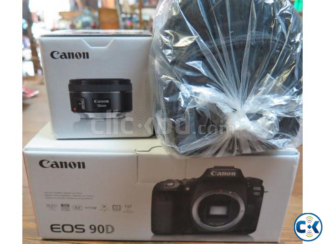 New Canon EOS 90D 4K DSLR Camera W 18-55mm Lens large image 0