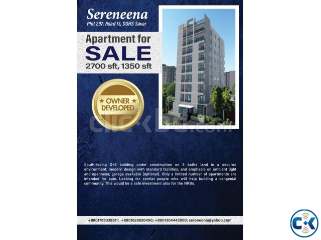 1350sft 2700sft Apartment Flat Sale at Savar DOHS large image 2
