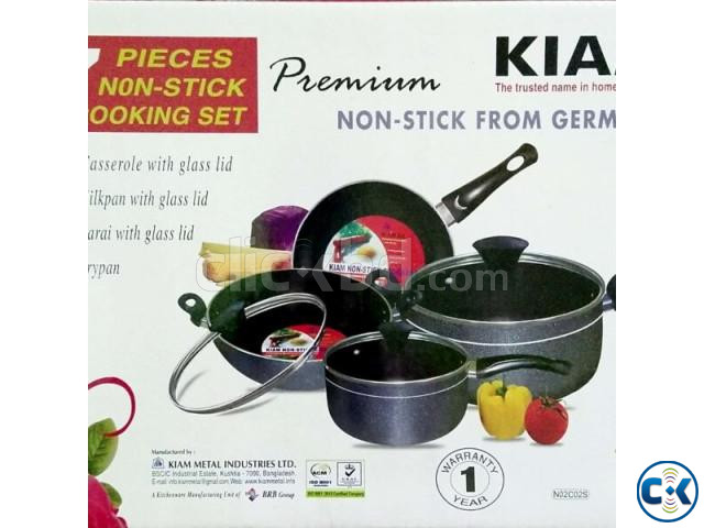 Kiam Non Stick 7 Pcs Cookware Set large image 3
