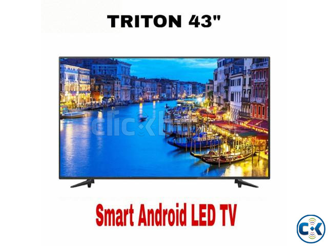 Triton 43 inch frameless smart android voice 4K led tv large image 0