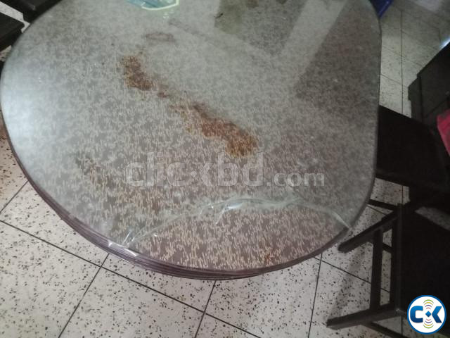 Dining Table with 6mm Tempered Glass without chair large image 2
