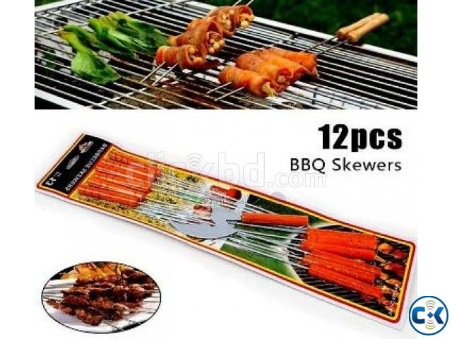 12 Pieces Barbecue Grill Sticks Set large image 0