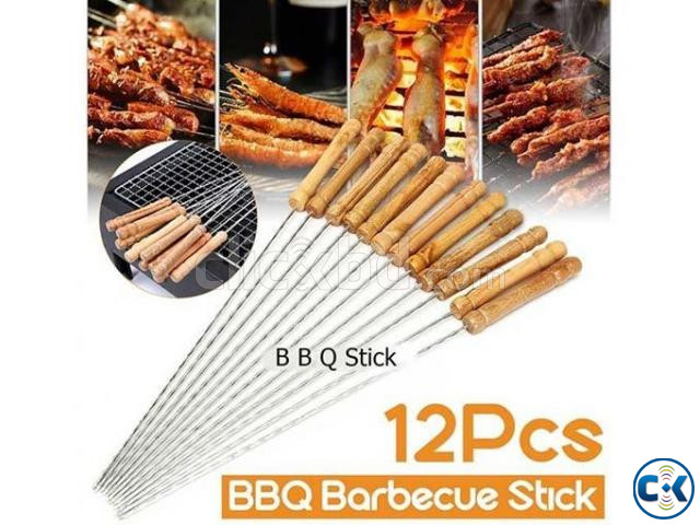 12 Pieces Barbecue Grill Sticks Set large image 3
