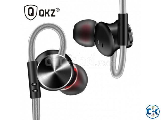 QKZ DM10 Head Phone In Ear Earphones Dual Driver - Black large image 0