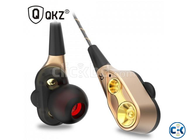 QKZ CK8 Dual Driver In-Ear Earphone - Black large image 0