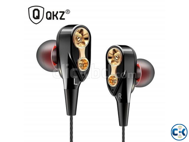 QKZ CK8 Dual Driver In-Ear Earphone - Black large image 1