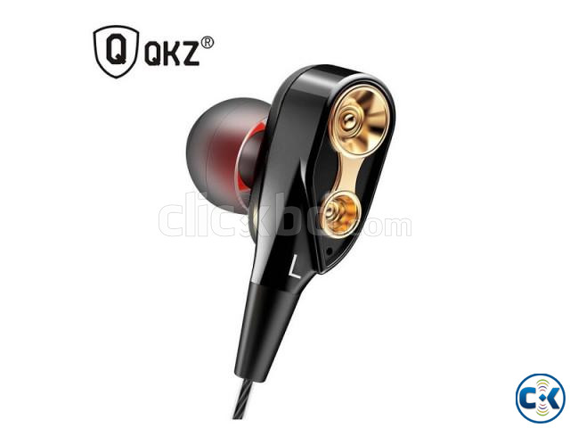 QKZ CK8 Dual Driver In-Ear Earphone - Black large image 3