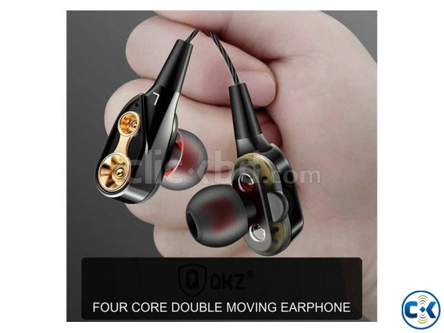 QKZ CK8 Dual Driver In-Ear Earphone - Black large image 4