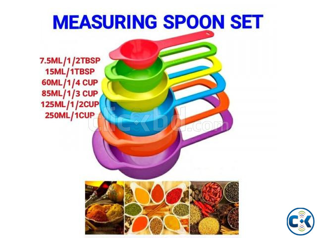 6 Piece Measuring Cups and Spoons large image 1