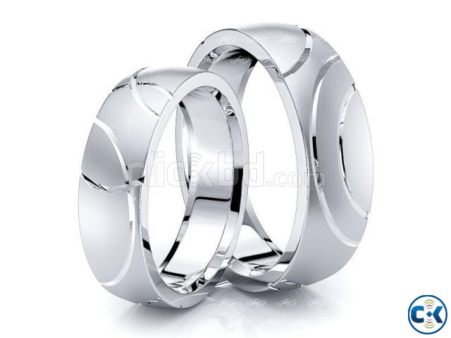 Unique Contemporary Matching 6mm His and Hers Wedding Ring S large image 0