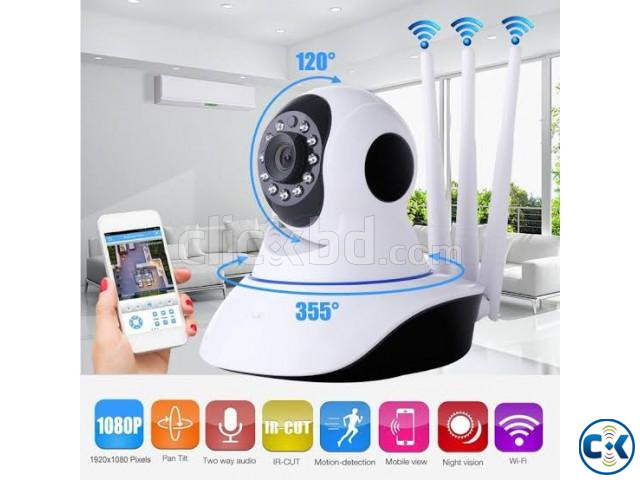 3 Antenna 2 Mega Pixel 1080P Night Vision Wifi Ip Camera large image 1