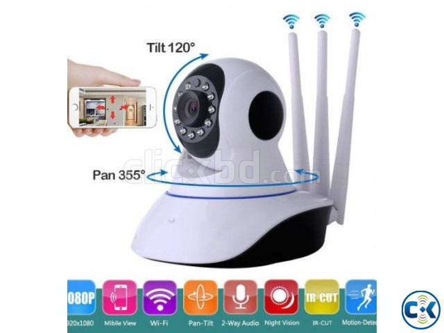 3 Antenna 2 Mega Pixel 1080P Night Vision Wifi Ip Camera large image 2