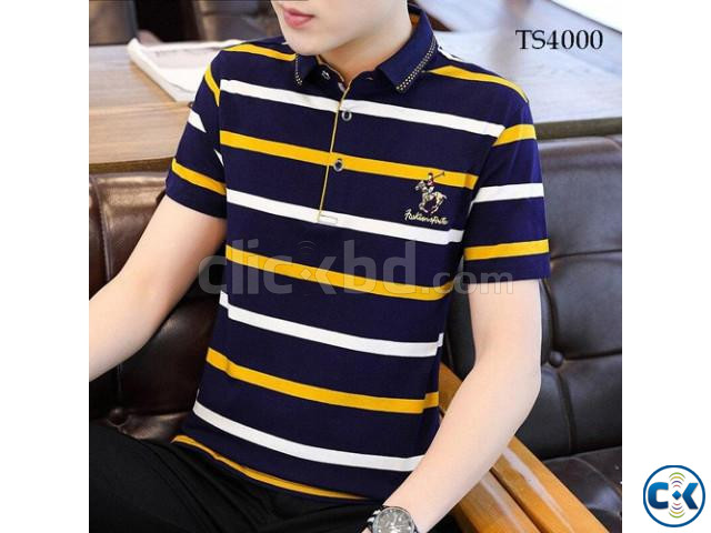 Stylist Premium Half Sleeve Polo T- shirt For Men TS4000 large image 0