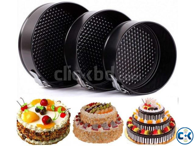 3 pcs round shape cake mould large image 1