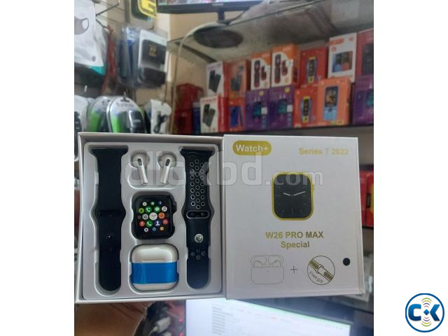 W26 Pro Max Specials Smartwatch With TWS Earpads Dual Set St large image 0