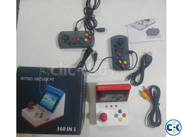 360 in 1 Mini Arcade Game With 2 Controller Game Player large image 2