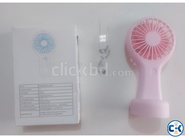 F1 Mini Handy Fan Rechargeable With Stand large image 1