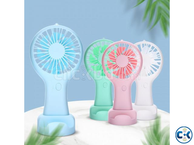 F1 Mini Handy Fan Rechargeable With Stand large image 2