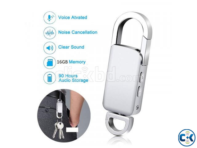AR431 Voice Recorder Keychain 16GB Metal Body Mp3 Music Play large image 3