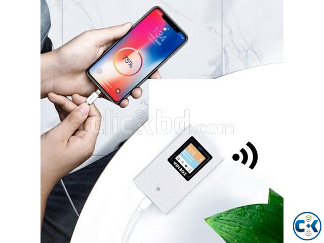 MF909 4G Wifi Pocket Router Power Bank 6800mAh With Sim Card large image 3