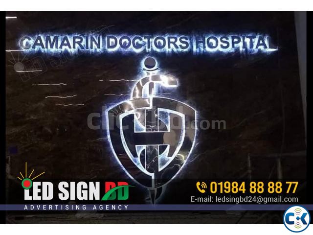 SS Acrylic Letter with RGB 3D LED Signage Working Making S large image 1