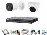 CCTV Package Dahua 4-CH DVR 2 Pcs Full HD Camera