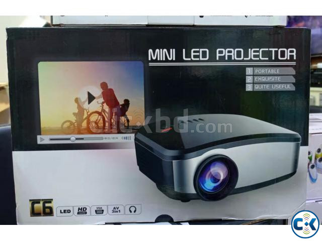 Cheerlux C6 Mini LED Projector With built-in TV Card large image 1