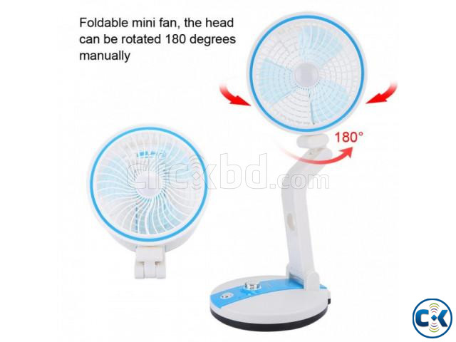 FOLDING FAN with LED LIGHT JH-2018 RECHARGEABLE FLEXIBLE large image 2