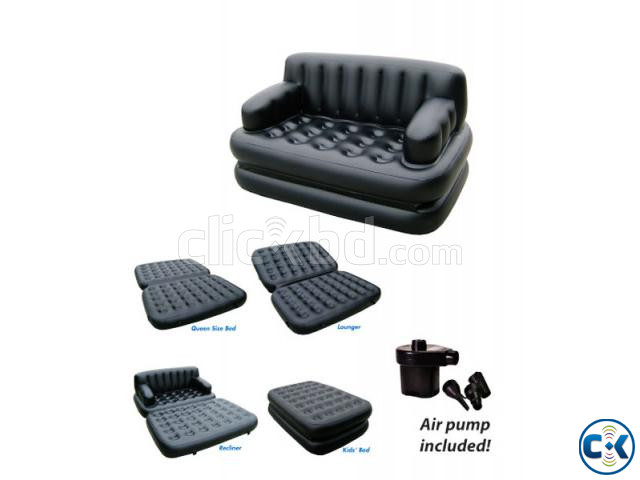 inflatable Air Bed With Sofa 5 Option Free Pumper large image 0